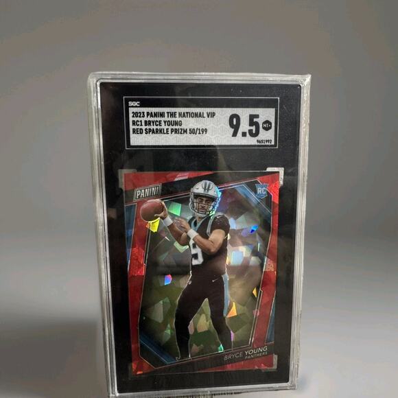 Panini The National VIP 2023 Bryce Young Red Sparkle /199 Panthers Football - Picture 1 of 1